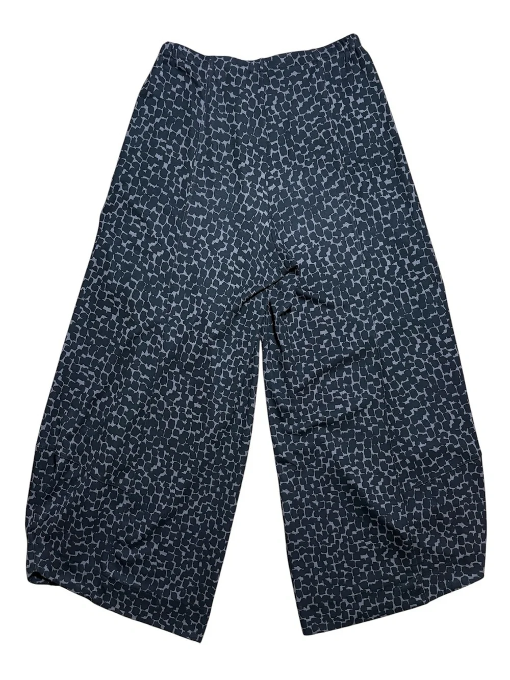 Alembika Abstract Dot Leopard Taper Wide Leg Punto Pant Taupe & Black Sz 3/10-12
